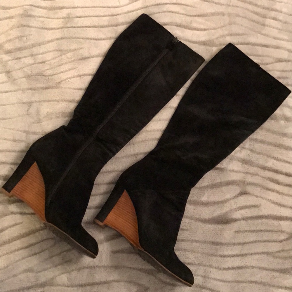 Emporio Armani Suede Black Boots
